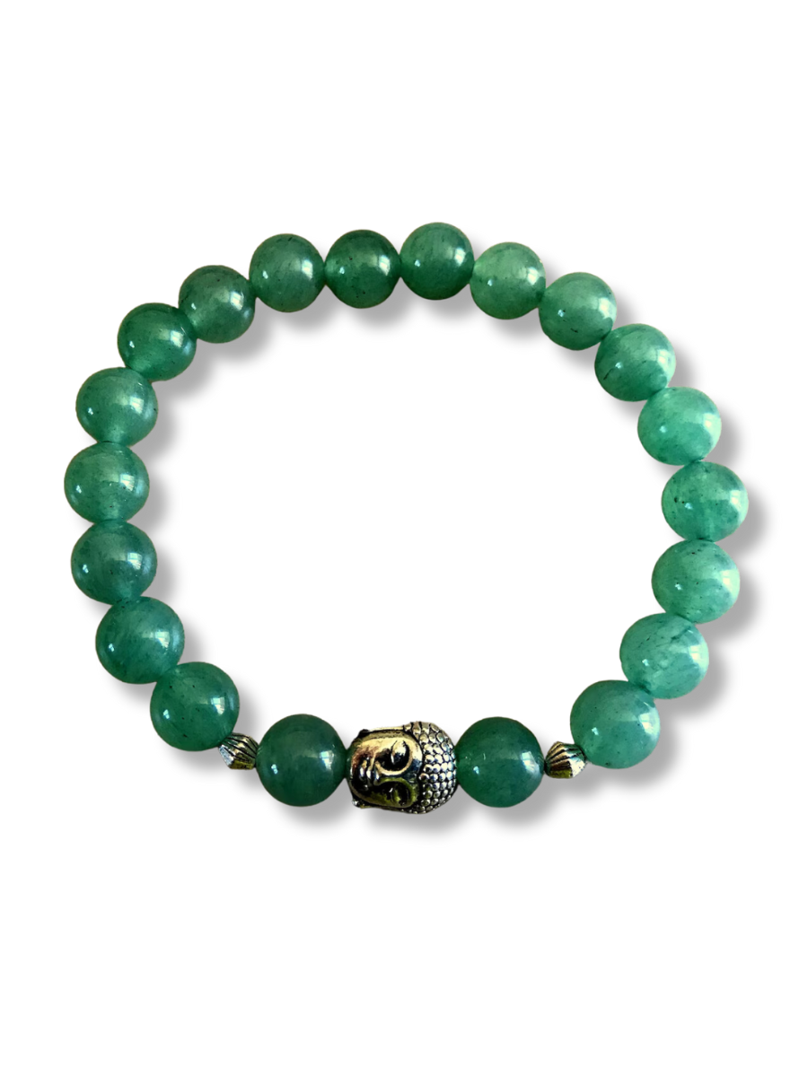 Aventurine Beaded Buddha Bracelet