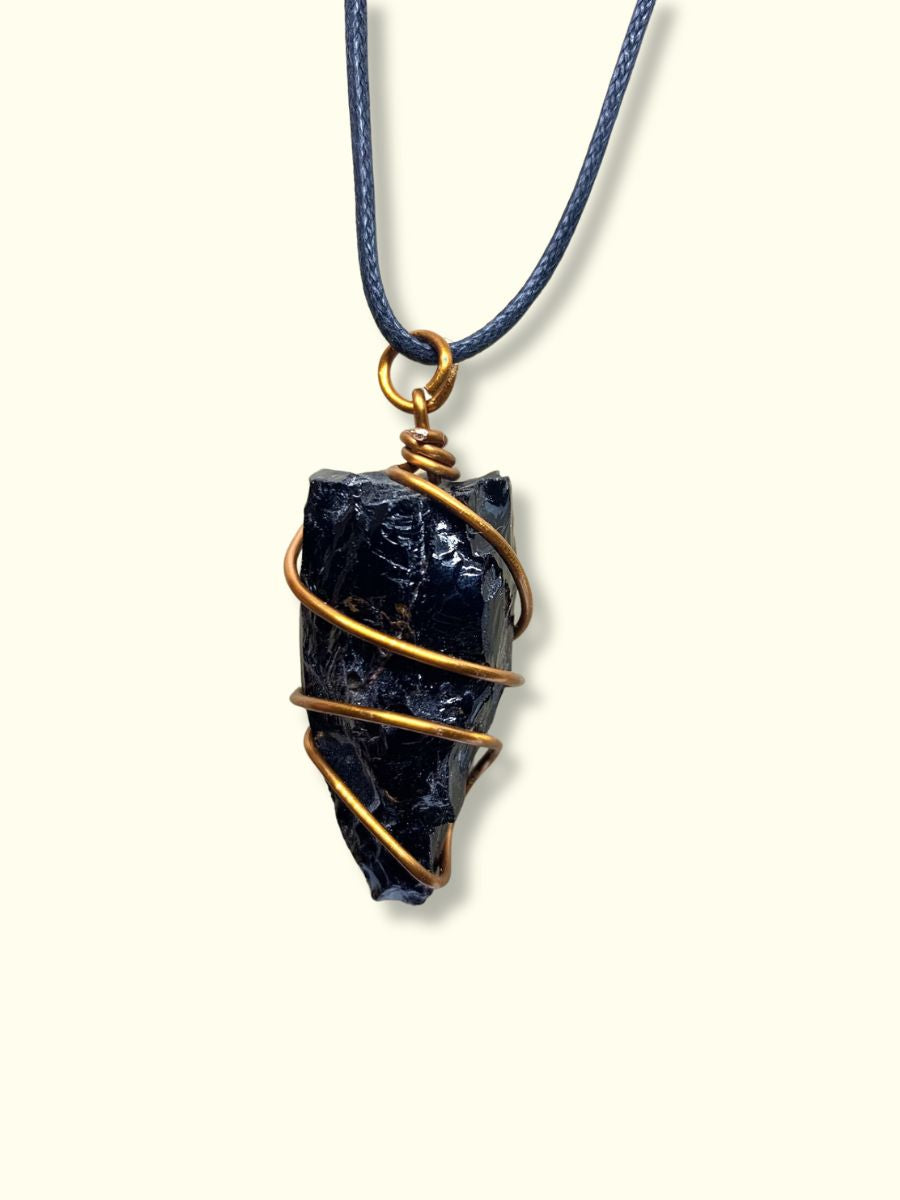 Mystic Black Obsidian Power Pendant