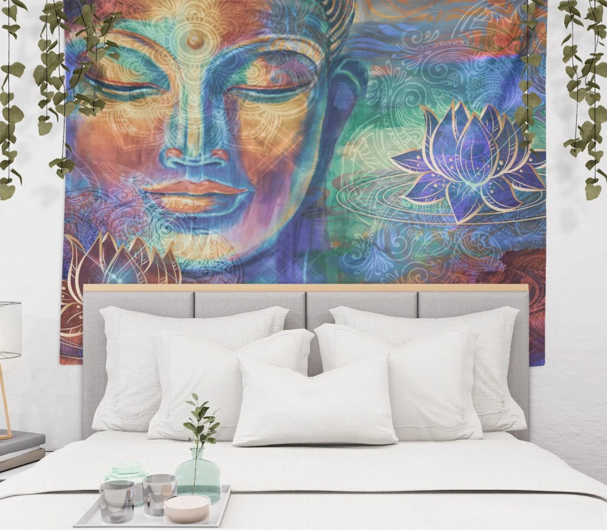 Buddha Tapestry Lotus Flower