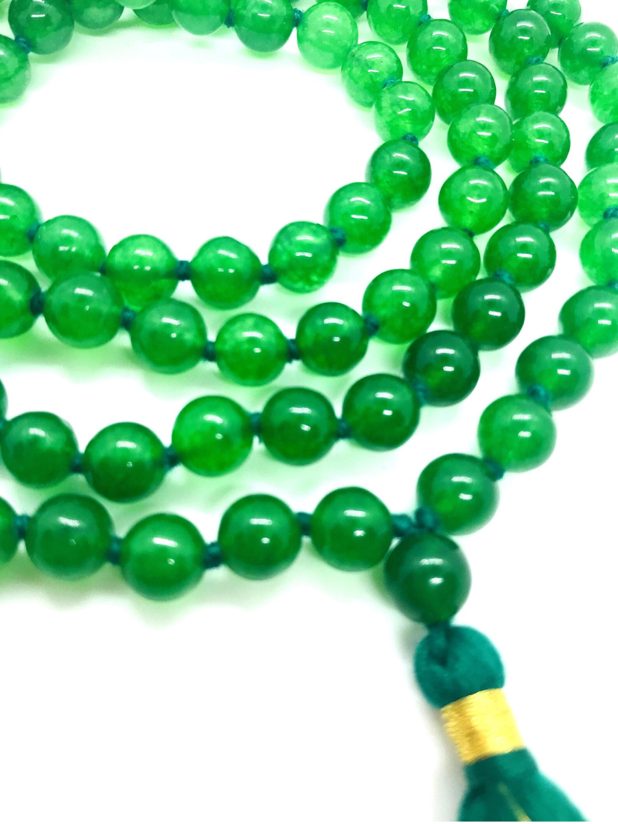 Green Jade Meditation Mala