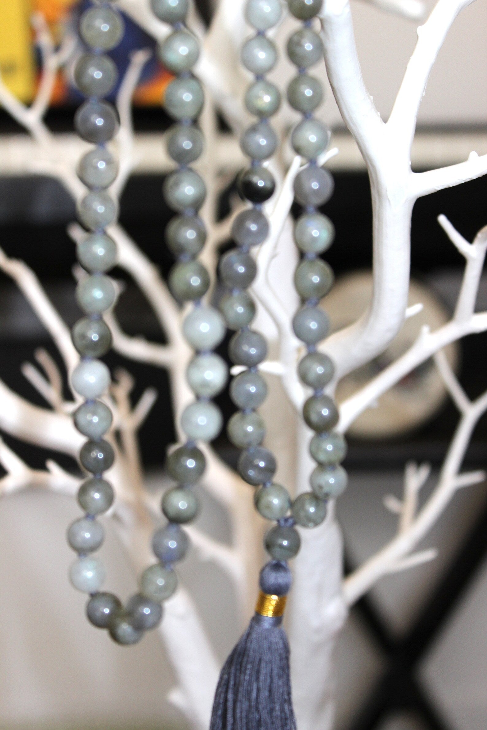 Labradorite Mala Beads Necklace