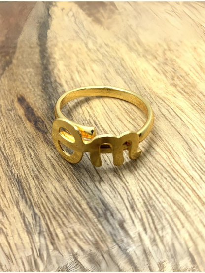 Ohm gold ring