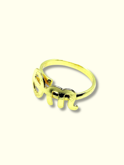 Zen Harmony Gold Ohm Ring