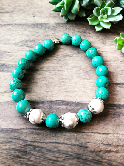 Turquoise Howlite Chakra Bracelet