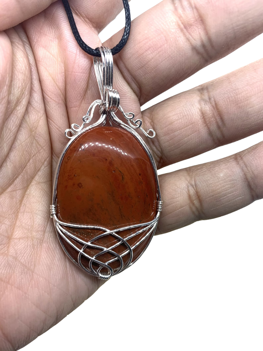 Handcrafted Red Jasper Healing Necklace