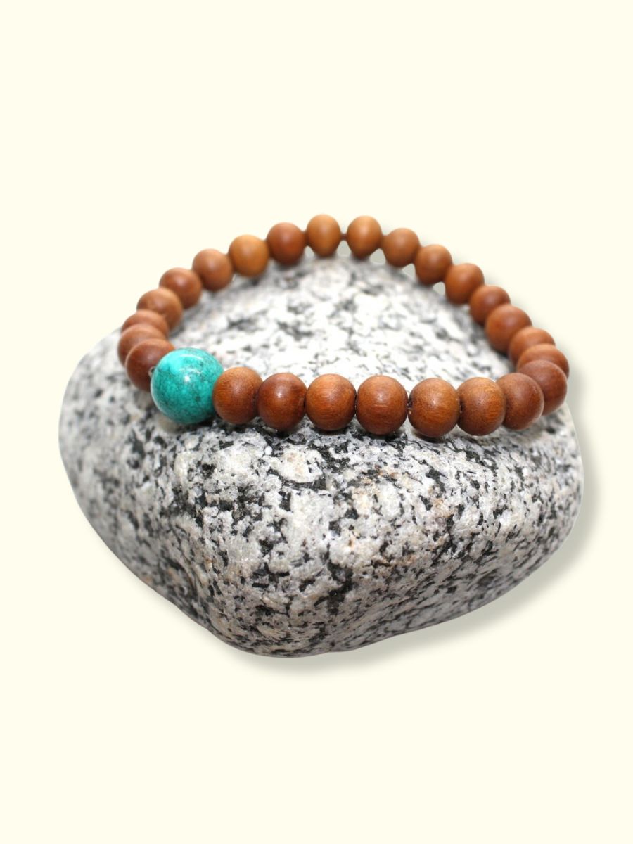 Sandalwood Turquoise buddha Bracelet