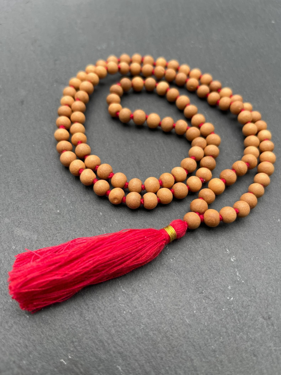 Handcrafted Sandalwood Mala necklace