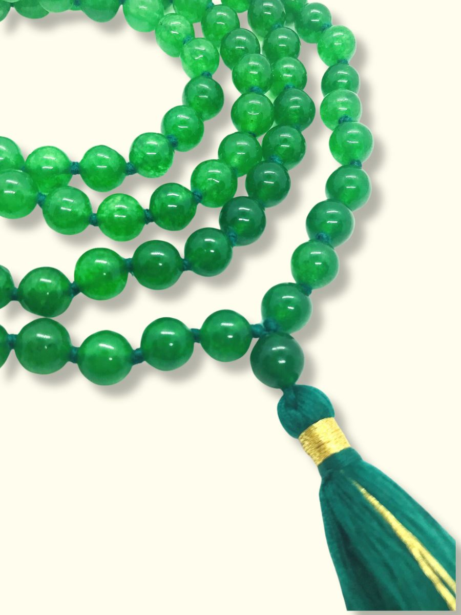 Green Jade Necklace - Buddhist hewelry 