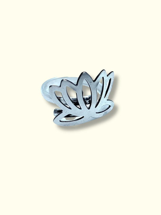 Silver Lotus Ring - buddha jewelry