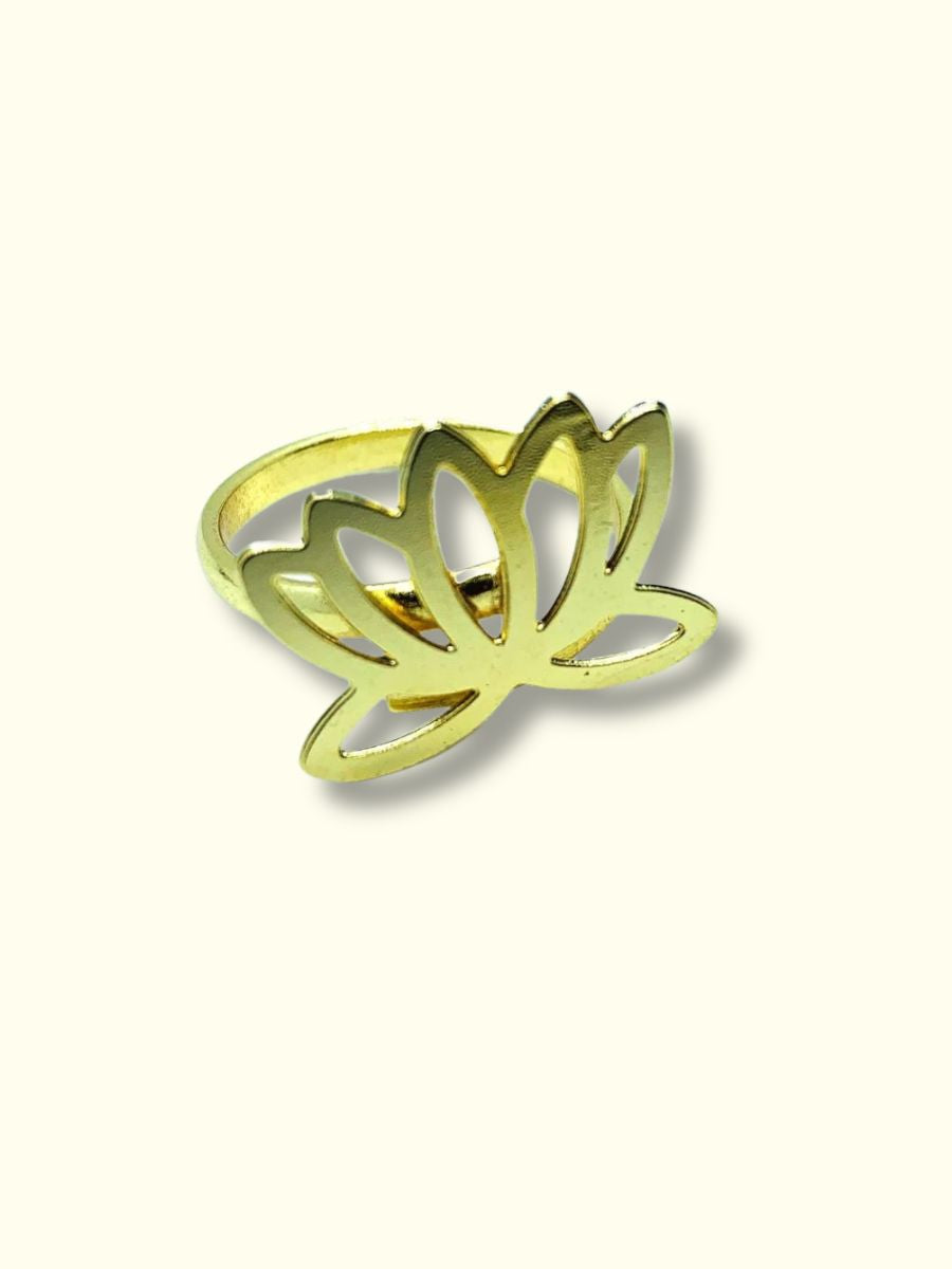 Gold Lotus Ring - buddha jewelry