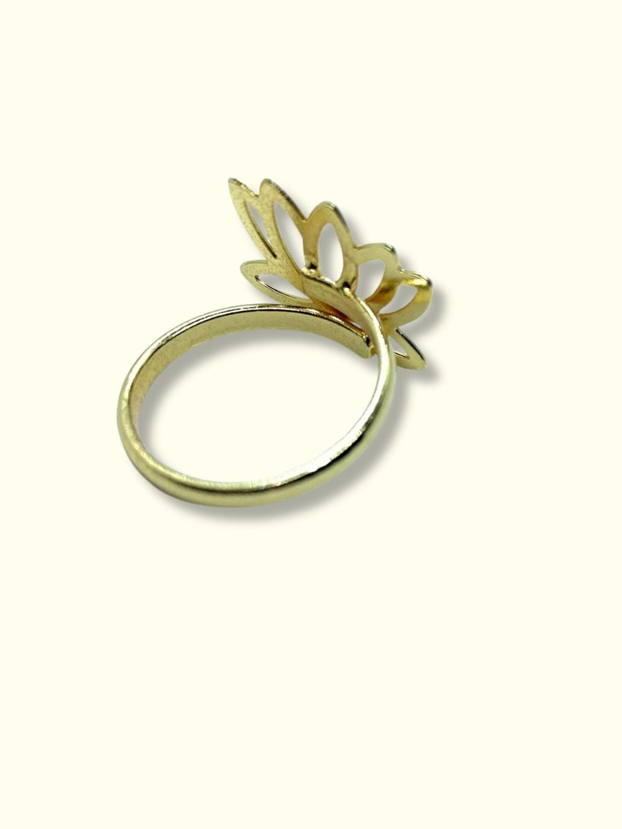 Gold Lotus Ring - buddha jewelry