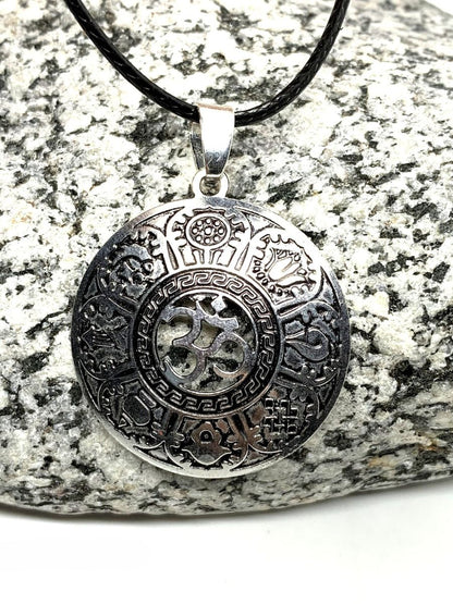 SILVER  PENDANT NECKLACE- BUDDHIST NECKLACE