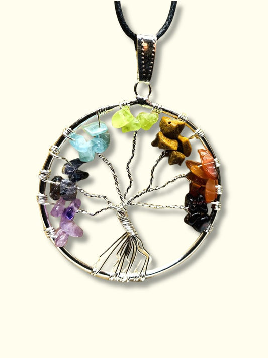 7 Chakra Tree of Life Necklace